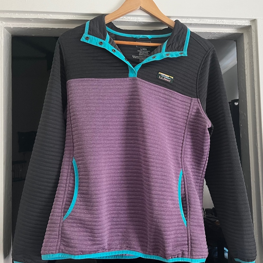 Women’s LL Bean Pullover Jacket Multicolor Size Large